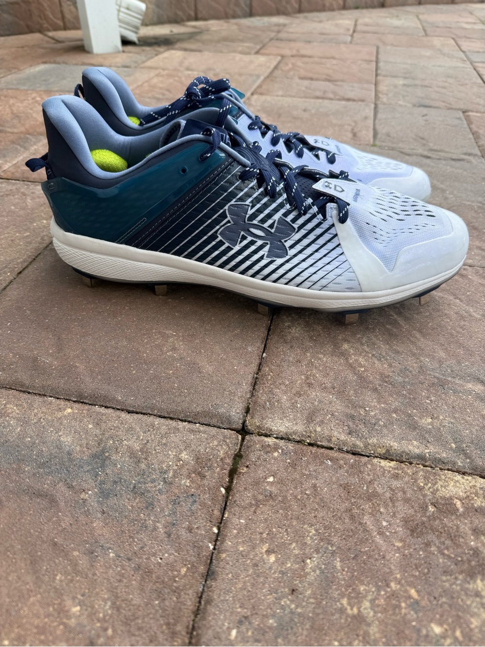 Under Armour Yard MT Low Metal Baseball Cleats 3025592-401 Navy Mens Size 16